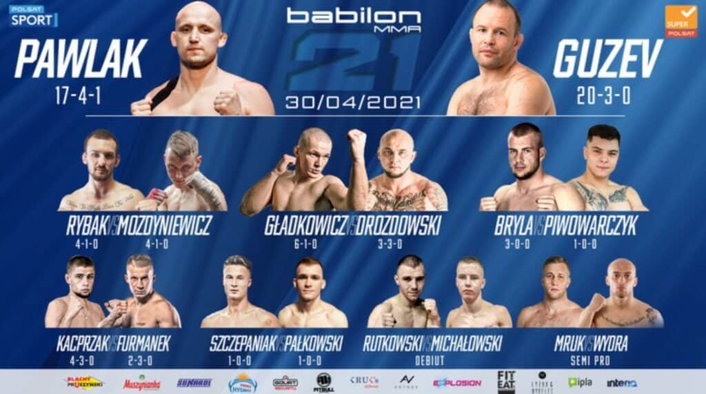 Oni walczą na Babilon MMA 21 - karta walk online