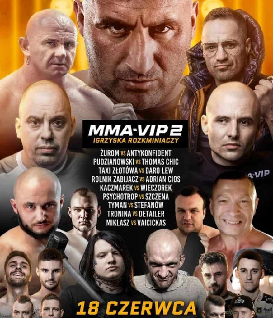 Plakat gali MMA VIP 2 - uczestnicy imprezy