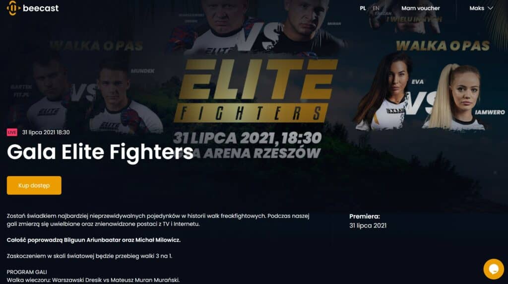 Jak kupić Elite Fighters PPV? Krok 1