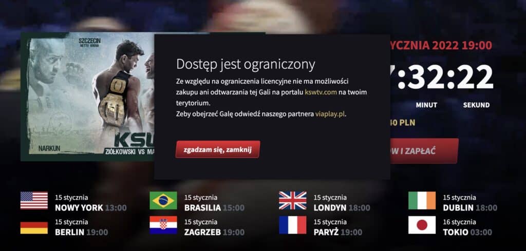 KSW TV w Polsce