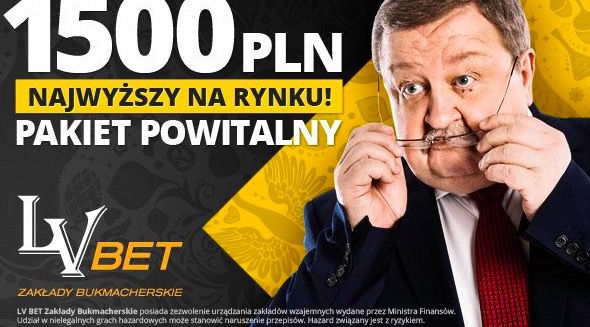 LV BET powiększa do 1500 PLN!